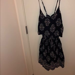 Navy printed summer dress